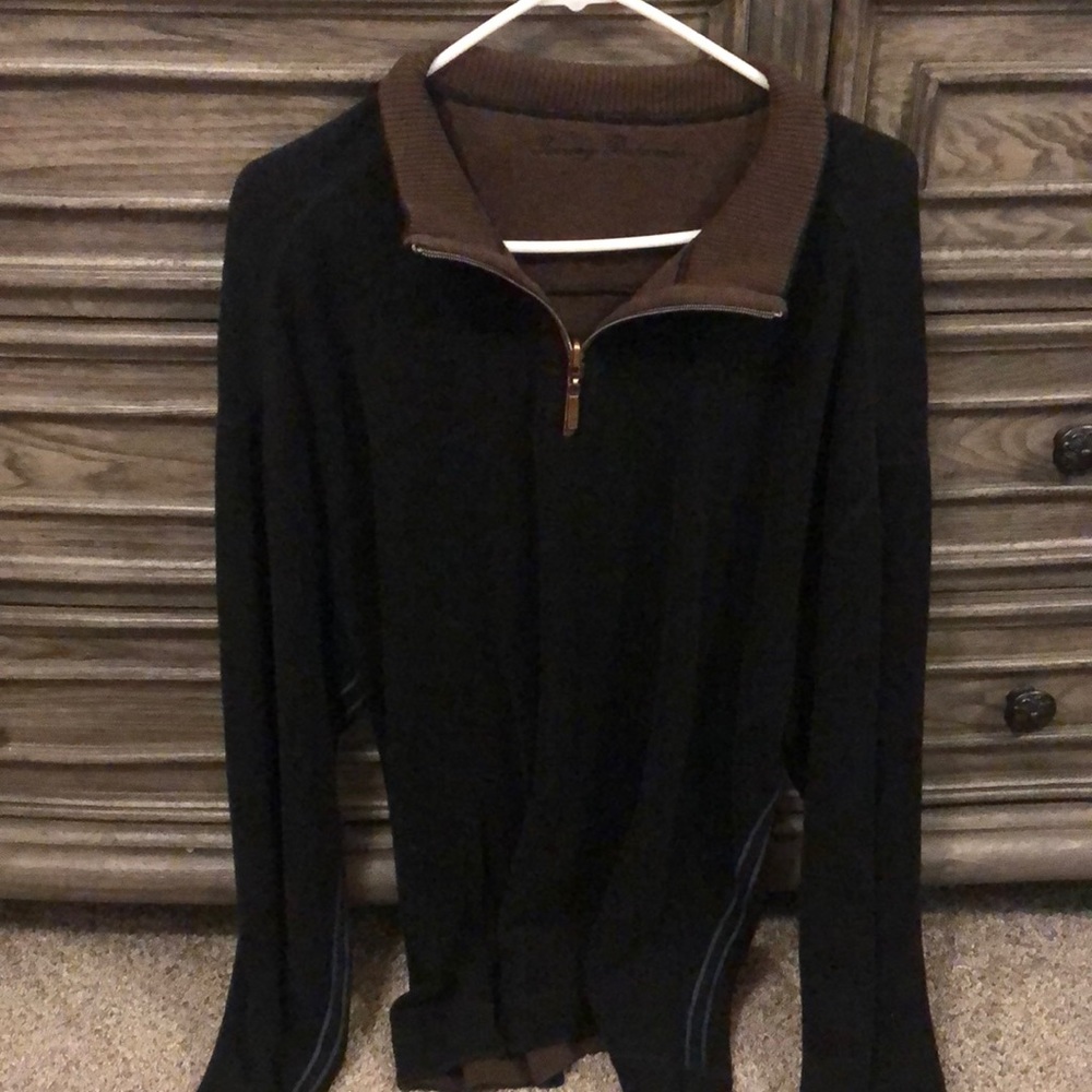 Tommy Bahama 3/4 zip pullover reversible
